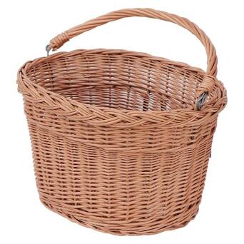 Wicker oval bike basket