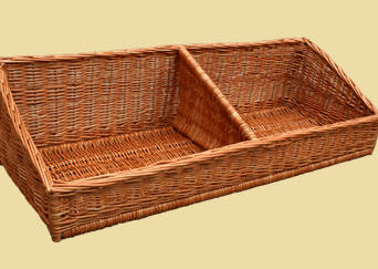 Display basket with partition 100x40