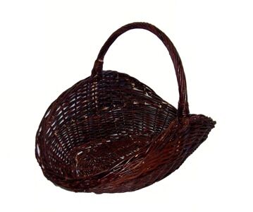Wicker fireplace basket, dark 66
