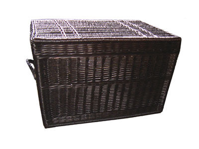 Kufer wiklinowy, ciemnobrązowy 70