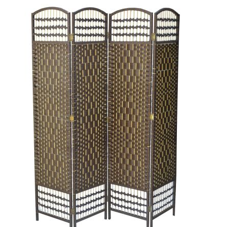 Rattan room divider, 4 panel 50x4/180