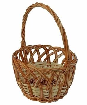 Wicker Easter basket, openwork 16