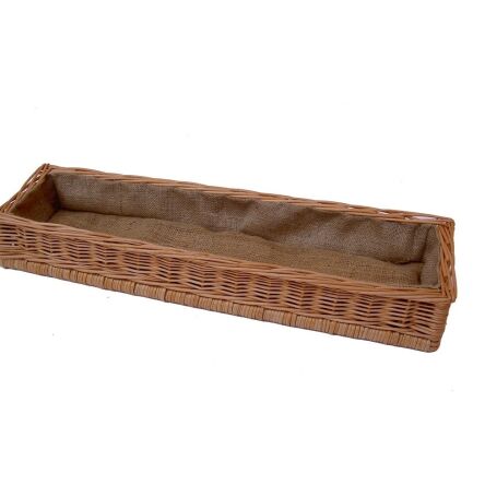 Skrzynka wiklinowa, z jutą 70x20x10