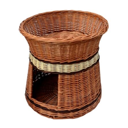 Two layers wicker cats house