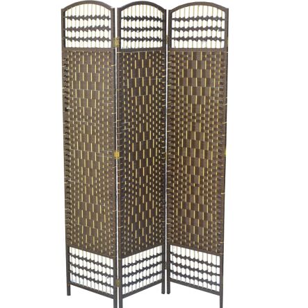 Rattan room divider, 3 panel 40x3/170