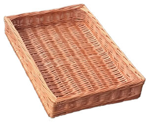 Wicker storage basket 60x40x10