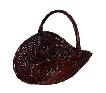 Wicker fireplace basket, dark 60