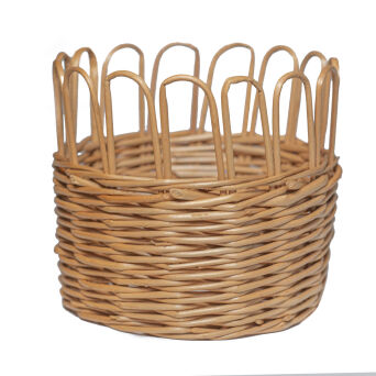 Wicker holder for a glass