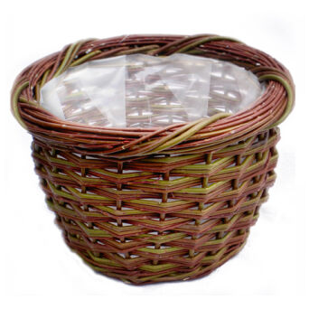 Wicker flower pot, two-tone 25