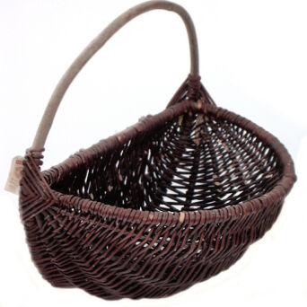 Wicker hanging planter basket 27