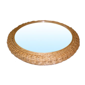 Wicker wall mirror 90