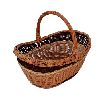 Wicker shopping basket, Bananowy 42