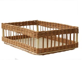 Wicker storage basket, openwork 60x40x20