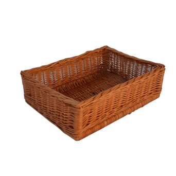 Wicker storage basket 40x30x15
