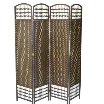 Rattan room divider, 4 panel 50x4/180