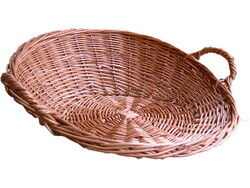 Wicker tray, diagonal with handles 46