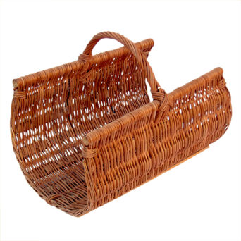 Wicker fireplace basket, open 60