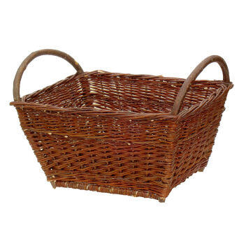 Wicker fireplace basket, dark, Wanna 55