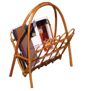 Wicker magazine rack