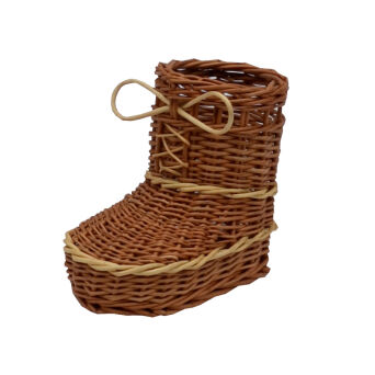 Wicker boot- decorative basket, big