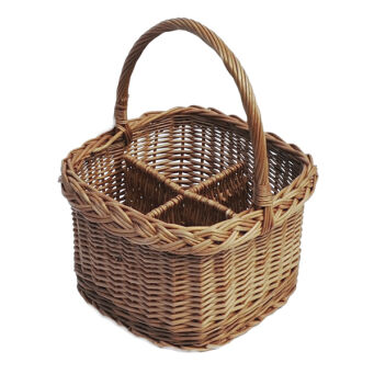 Wicker bottle carrier (for 4 bottles)
