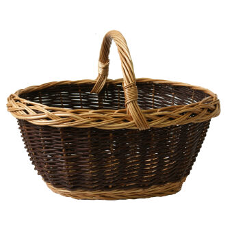 Wicker shopping basket, dark, Sadzeniak 48