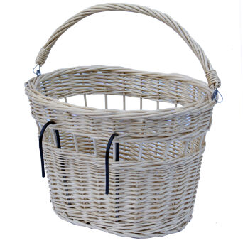 Wicker bike basket, white 38