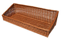 Wicker basket for storage organizing, trapezoid 100x40