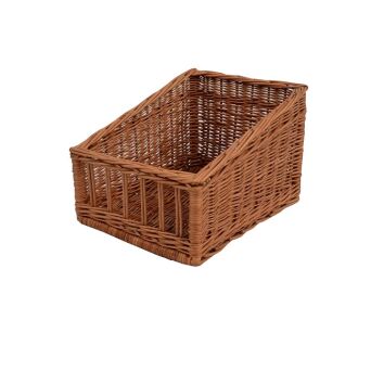 Wicker basket for storage organizing, trapezoid 30x40