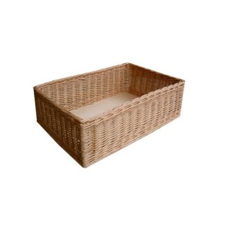 Wicker storage basket 60x40x25