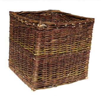 Wicker storage basket 35x35x28