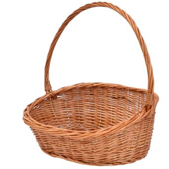 Wicker gift basket, slanted 37