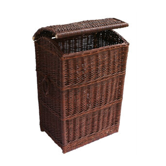 Wicker laundry hamper, wenge 37