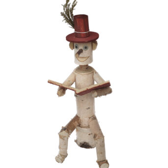 Garden figurine, Birch puppet with a book