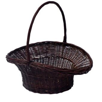 Wicker gift basket, dark, Kapelusik 34