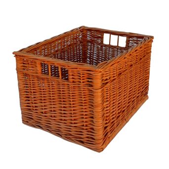 Wicker rear bicycle storage basket