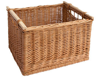 Wicker rear bicycle storage basket