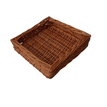 Wicker storage basket 28x28x7