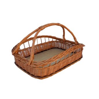 Wicker tray with handle 50x34