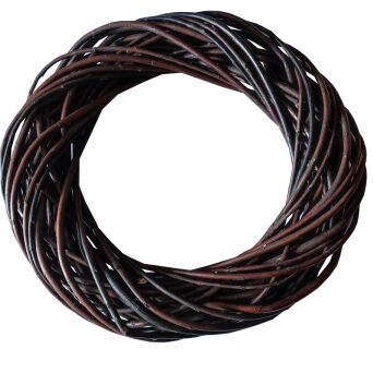 Wicker wreath, dark 25