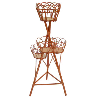 Wicker plant stand IV