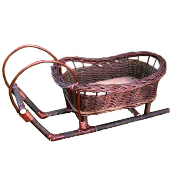 Plant stand- sled, dark wicker 63