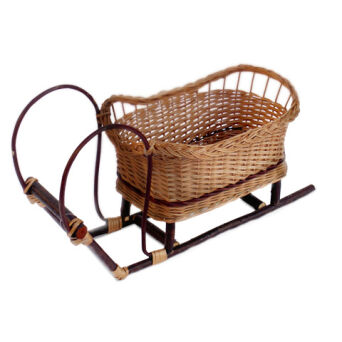 Plant stand- sled, light wicker 63