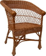  OPENWORK WICKER ARMCHAIR WITH KNOB