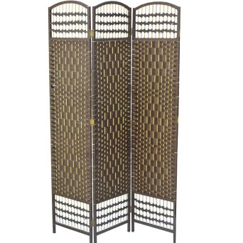 Rattan room divider, 3 panel 40x3/170