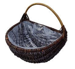 Wicker hanging planter basket 34