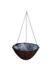 Wicker hanging planter basket 29