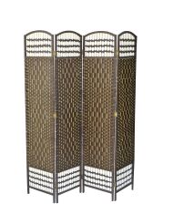 Rattan room divider, 4 panel 50x4/180