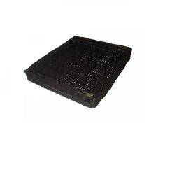 Wicker storage basket, black 33x20x7