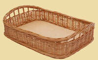 Wicker tray with handles, rectangular 54